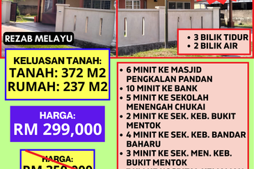 RUMAH BANGLO SETINGKAT UNTUK DIJUAL DI 7443, TAMAN ALAMANDA 1, BANDAR BARU BUKIT MENTOK, CHUKAI, KEMAMAN, TERENGGANU