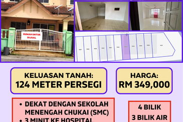 RUMAH TEREB 2 TINGKAT UNTUK DIJUAL DI PT 15509, TAMAN CHUKAI INDAH 2, JALAN HAJI WAN NGAH, CHUKAI, KEMAMAN, TERENGGANU