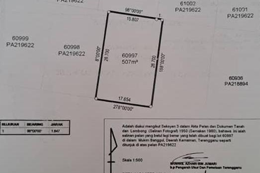 TANAH LOT PERUMAHAN UNTUK DIJUAL DI KAMPUNG PAYA BERENJUT, KEMAMAN, TERENGGANU