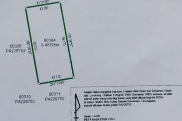 TANAH KEBUN BUAH-BUAHAN UNTUK DIJUAL DI KAMPUNG SERI BANDI, KEMAMAN, TERENGGANU