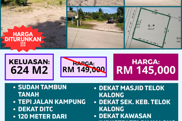 TANAH LOT PERUMAHAN UNTUK DIJUAL DI TELUK KALONG, KEMAMAN, TERENGGANU