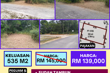 TANAH LOT PERUMAHAN UNTUK DIJUAL DI KAMPUNG BUKIT ALI, JALAN SRI NILAM 2/3B, CHUKAI, KEMAMAN, TERENGGANU