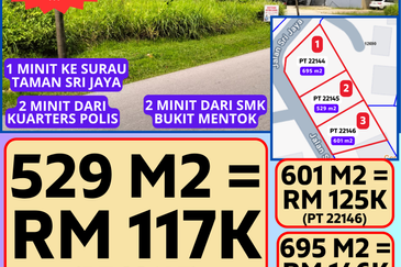 3 LOT TANAH PERUMAHAN UNTUK DIJUAL DI JALAN SRI JAYA, KAMPUNG PENGKALAN PANDAN, KEMAMAN, TERENGGANU