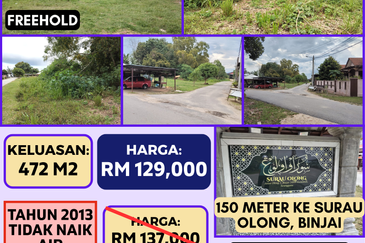 TANAH LOT PERUMAHAN UNTUK DIJUAL DI JALAN OLONG 1, BINJAI, KEMAMAN, TERENGGANU