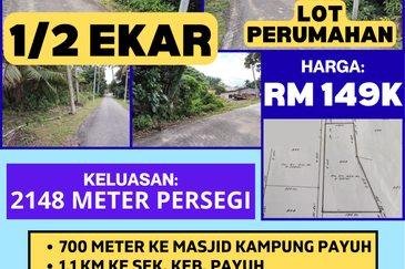 Tanah Lot Perumahan Untuk Dijual di Kampung Payuh, Kemaman, Terengganu