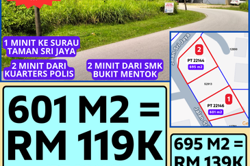 2 LOT TANAH PERUMAHAN UNTUK DIJUAL DI GONG PAUH, KAMPUNG PENGKALAN PANDAN, KEMAMAN, TERENGGANU