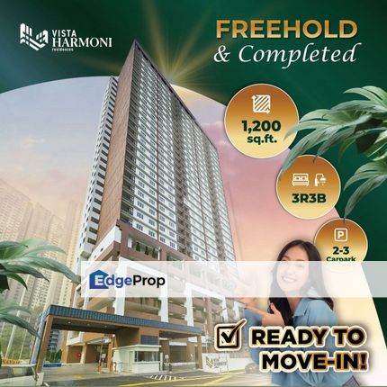 Ready Move in Developer Unit,Free MOT & Legal,Free Semi Furnished,Cashback 18K, 0% downpayment, Kuala Lumpur, Sentul
