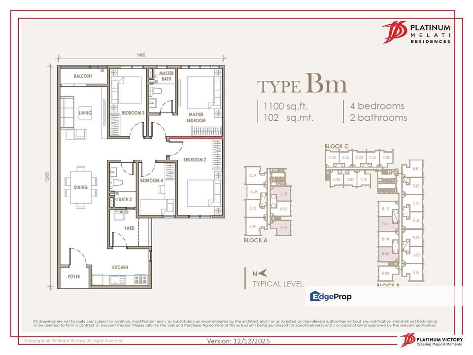 Cahback 100k, 1100sqft 510k only, Free legal fees,4 to 10 bedrooms available , Kuala Lumpur, Setapak