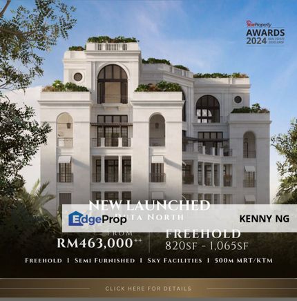 Freehold British Condo,0 Downpayment,Shuttle to MRT KTM,Semi Fursnihed,3R2B,FREE ALL LEGAL FEES,KLCC & KEPONG VIEW AVAILABLE , Kuala Lumpur, Segambut