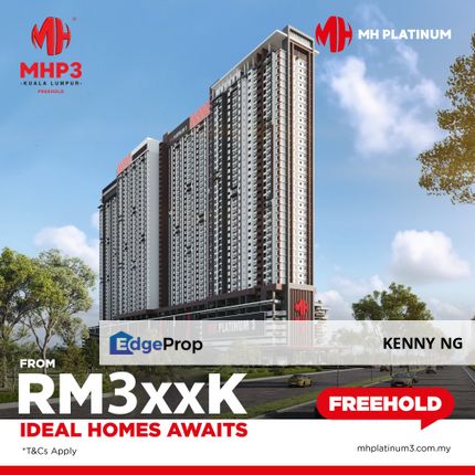 MHP 3 FREEHOLD SKYCONDO,FREE ALL LEGAL FEES,FREE PARTLY FURNISHED,0% DOWNPAYMENT ,2-3 CARPARK,PRICE FROM 337K, Kuala Lumpur, Gombak