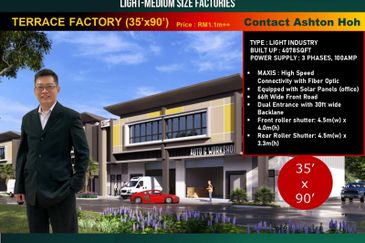 NEW LAUNCH 2 Storey Terrace & Semi-D Factory Warehouse German Technology Park Gapam Bemban Ayer Keroh