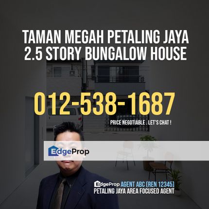 Taman Megah Petaling Jaya, 2.5 Storey Bungalow House For Sale, Fully Furnished, Selangor, Petaling Jaya