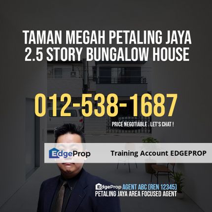 Taman Megah Petaling Jaya 2.5 Bungalow For Sale Fully Furnished, Selangor, Petaling Jaya