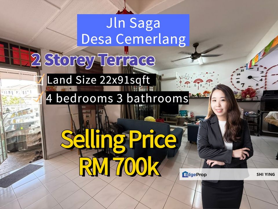 Jln Saga Desa Cemerlang 2 storey house for sale, Johor, Ulu Tiram