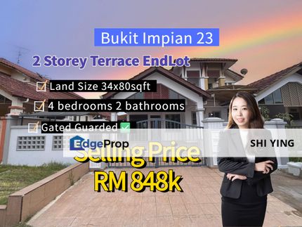 Tmn Bukit Impian 23 landed Endlot for sale, Johor, Skudai