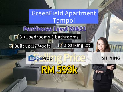 Penthouse GreenField 3+1bed for sale , Johor, Tampoi