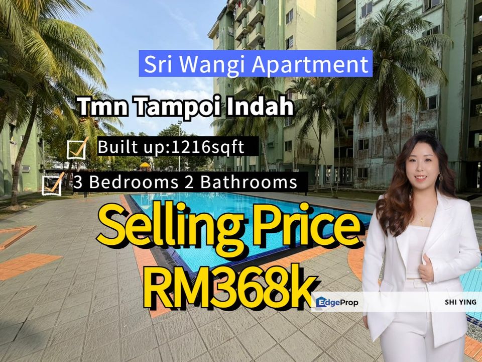 Tampoi Indah Apartment Sri Wangi 3bed can full loan units, Johor, Tampoi