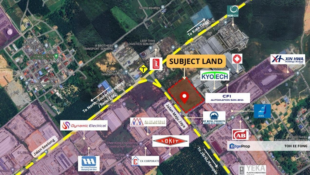 Senai Seelong Jalan Kampung Maju Jaya Medium Industrial Land For Sale, Johor, Senai