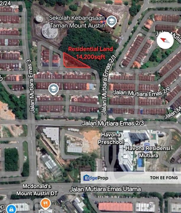 Mount Austin Residential Land For Sale, Johor, Johor Bahru