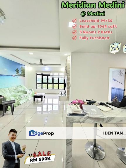 Meridian Medini @ Medini 3 Bedrooms High Floor Renovated Unit For Sale, Johor, 