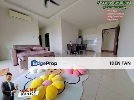 8scape Residences @ Sutera Taman Perling Bedrooms High Floor Fully Furnished For Rent, Johor, Johor Bahru