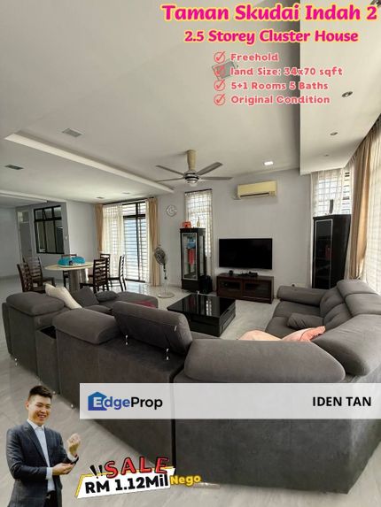 Taman Skudai Indah 2 @ Skudai 2.5 Storey Cluster House For Sale, Johor, Skudai