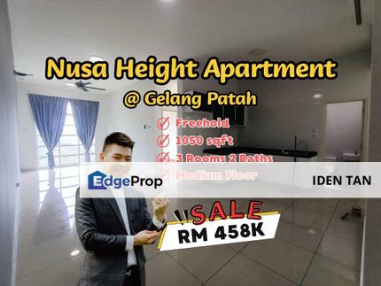 Nusa Heights Apartment @ Gelang Patah For Sale, Johor, Gelang Patah