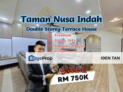 Taman Nusa Indah @ Iskandar Puteri Double Storey Terrace House For Sale, Johor, Nusajaya