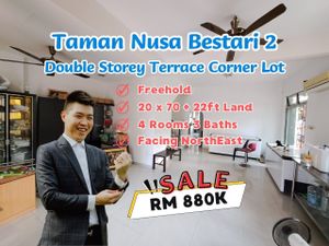 Taman Nusa Bestari 2 Double Storey Terrace House Corner Lot For Sale ...