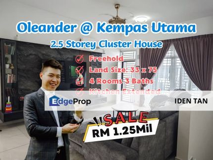 Oleander @  Kempas Utama 2.5 Storey Cluster House For Sale, Johor, Johor Bahru