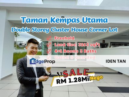 Taman Kempas Utama Double Storey Cluster House Corner Lot For Sale, Johor, Johor Bahru