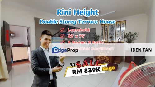 Rini Height @ Skudai Double Storey Terrace House For Sale, Johor, Skudai