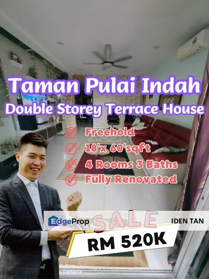 Taman Pulai Indah @ Kangkar Pulai Double Storey Terrace House For Sale, Johor, Kangkar Pulai