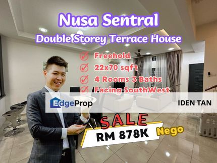 Nusa Sentral @ Iskandar Puteri Double Storey Terrace House For Sale, Johor, Nusajaya
