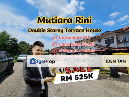 Mutiara Rini Double Storey Terrace House For Sale, Johor, Skudai