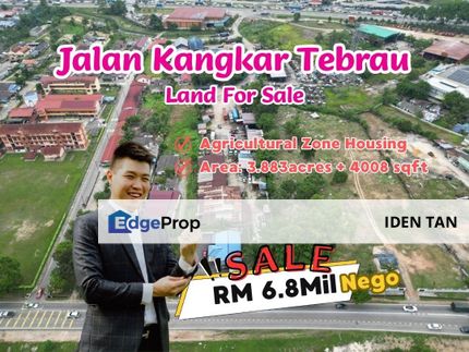 Jalan Kangkar Tebrau Land For Sale, Johor, Johor Bahru