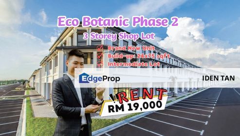 Eco Botanic Phase 2 3 Storey Shop Lot Facing Main Road For Rent, Johor, Gelang Patah