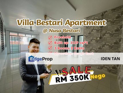 Villa Bestari Apartment @ Taman Nusa Bestari 2 For Sale, Johor, Skudai
