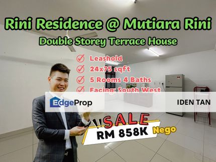 Rini Residence @ Mutiara Rini Double Storey Terrace House For Sale, Johor, Skudai