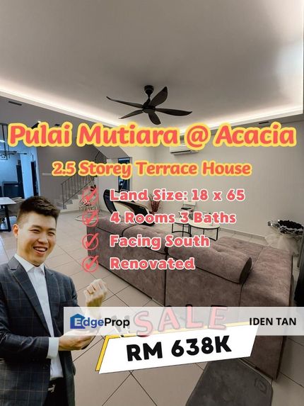 Pulai Mutiara @ Acacia 2.5 Storey Terrace House For Sale, Johor, Kangkar Pulai
