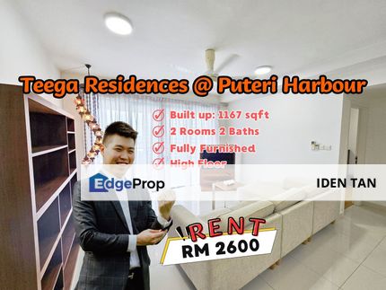Teega Residences @ Puteri Harbour 2 Bedrooms High Floor Fully Furnished For Rent, Johor, Kota Iskandar