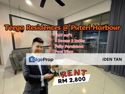 Teega Residences @ Puteri Harbour 2 Bedrooms Pool View Fully Furnished Unit For Rent, Johor, Kota Iskandar