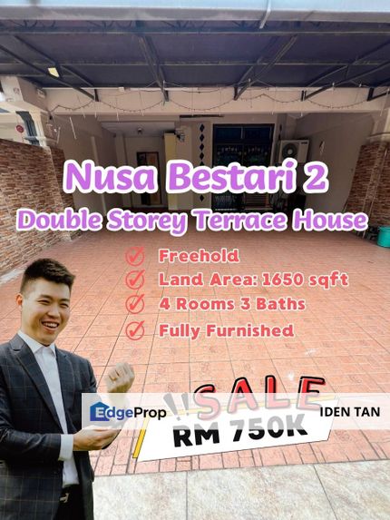 Nusa Bestari 2 Double Storey Terrace House Fully Furnished Unit For Sale, Johor, Skudai