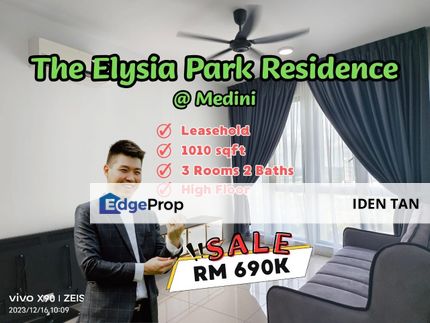 The Elysia Park Residence @ Medini High Floor Unit For Sale, Johor, Nusajaya