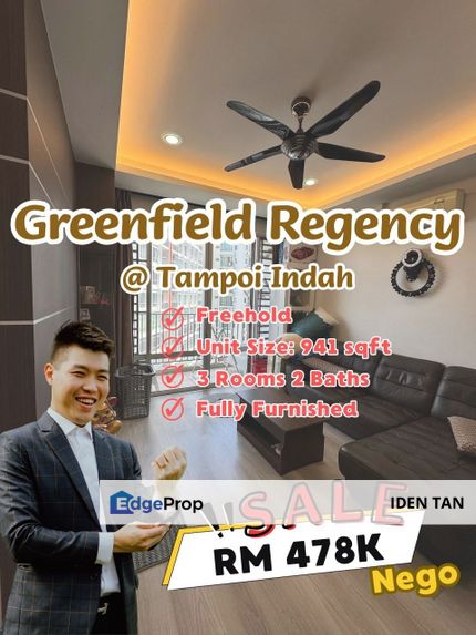 Greenfield Regency @ Tampoi Fully Renovated & Fully Furnished Unit For Sale, Johor, Tampoi