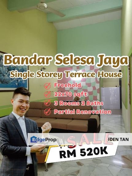 Bandar Selesa Jaya Single Storey Terrace House For Sale, Johor, Skudai