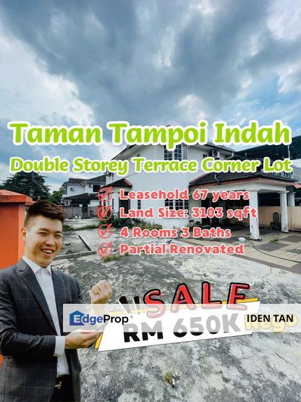 Tampoi Indah Double Storey Terrace House Corner Lot For Sale, Johor, Tampoi