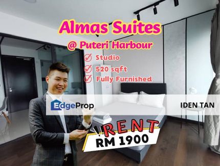 Almas Suites @ Puteri Harbour Studio Fully Furnished For Rent, Johor, Kota Iskandar