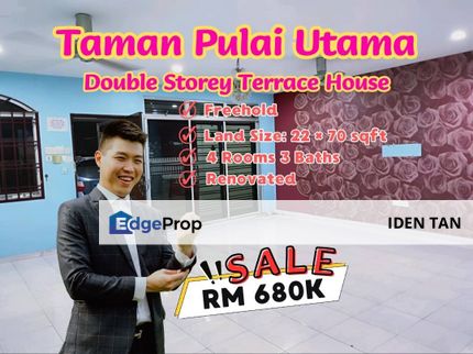 Pulai Utama Double Storey Terrace House For Sale, Johor, Skudai