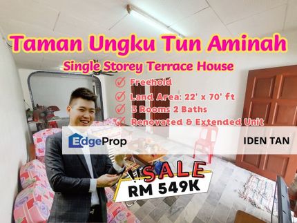 Taman Ungku Tun Aminah Single Storey Terrace House For Sale, Johor, Skudai